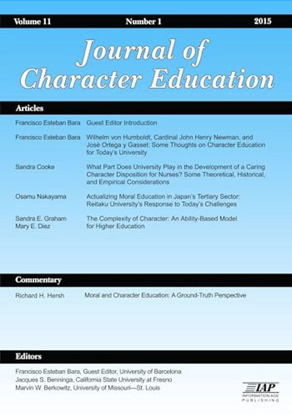 Journal Of Character Education Vol 11 Issue 1-..
