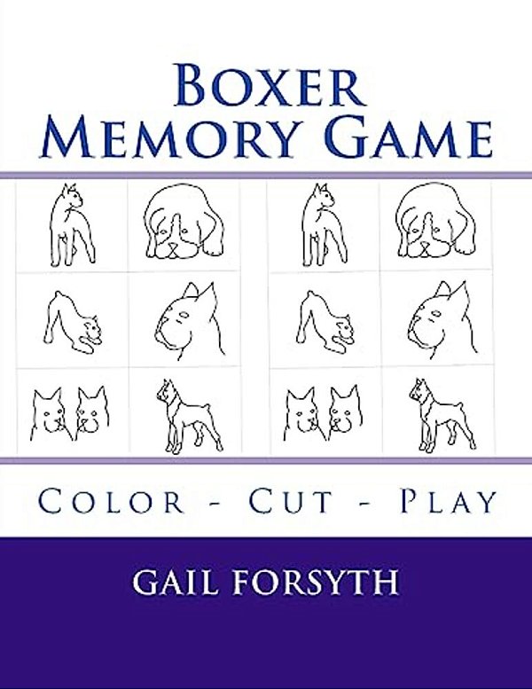 Boxer Memory Game: Color - Cut - Play-..
