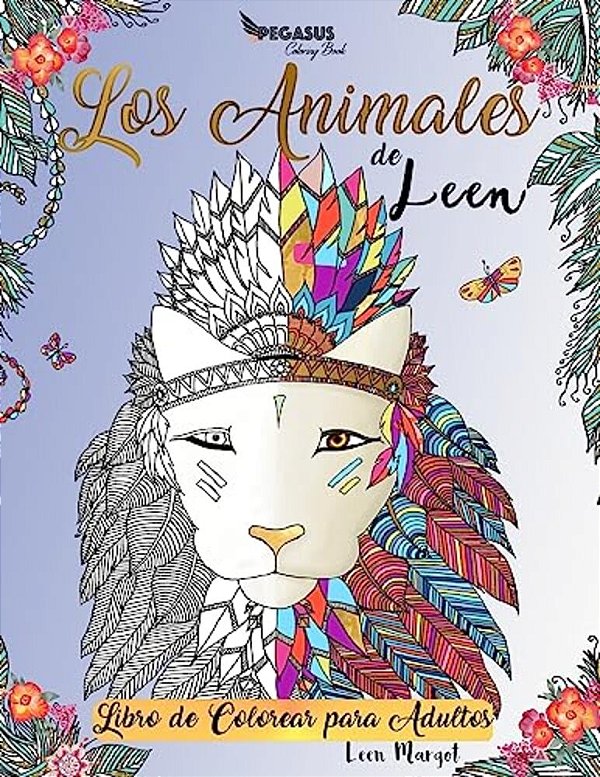 Libros De Colorear Para Adultos: Los Animales De Leen-..