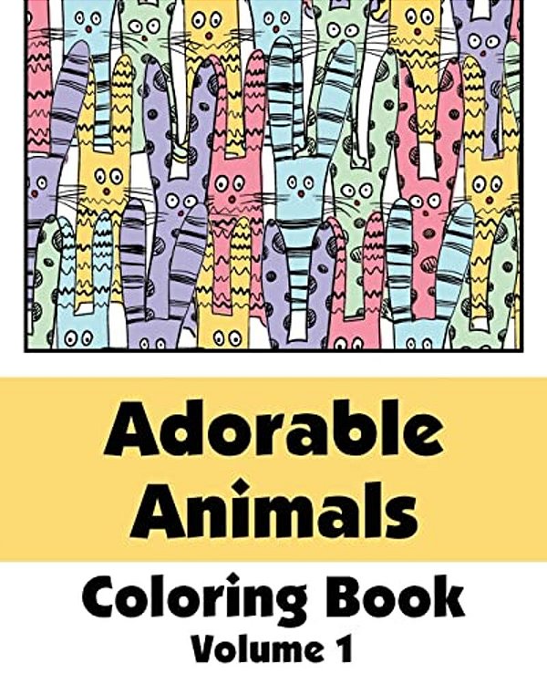Adorable Animals Coloring Book-..