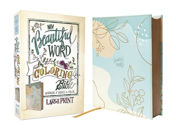 Niv, Beautiful Word Coloring Bible, Large Print, Leathersoft Over Board, Teal: Hundreds Of Verses To Color-..