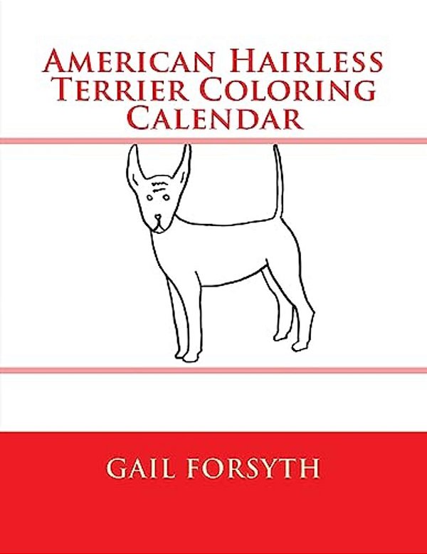 American Hairless Terrier Coloring Calender-..