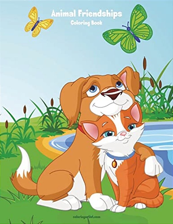 Animal Friendships Coloring Book 1-..