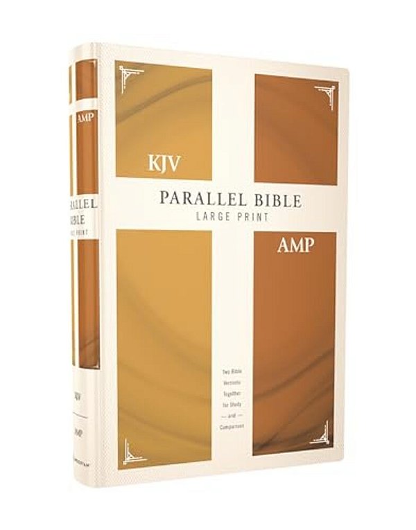 Kjv, Amplified, Parallel Bible, Large Print, Hardcover, Red Letter Edition: Two Bible Versions Together For Study And Comparison-..