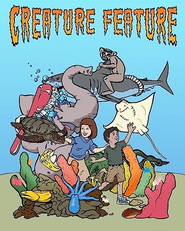Creature Feature Coloring Book-..