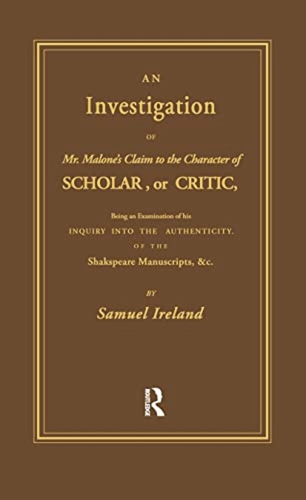 Investigation Into Mr. Malone's Claim To Charter Of Scholar: Volume 24-..