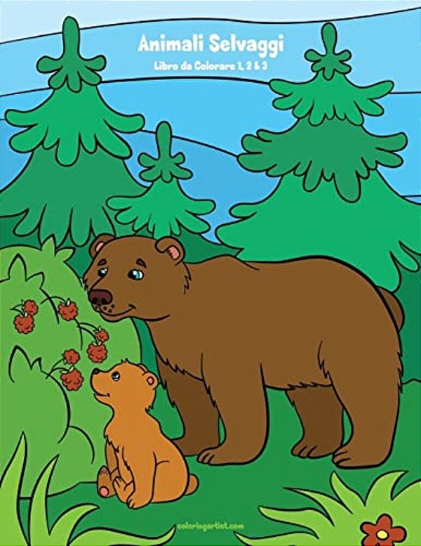 Animali Selvaggi Libro Da Colorare 1, 2 & 3-..