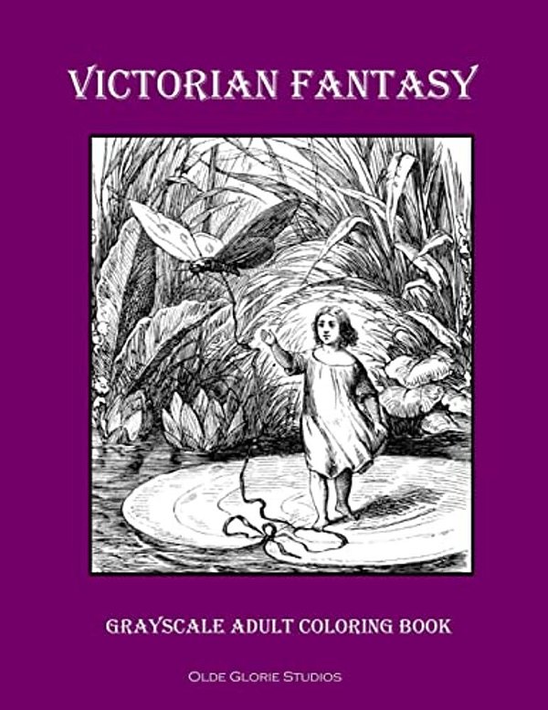 Victorian Fantasy Grayscale Adult Coloring Book-..