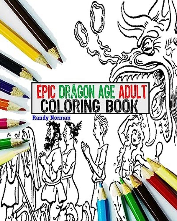 Epic Dragon Age Adult Coloring Book-..