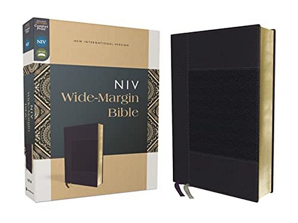 Niv, Wide Margin Bible (A Bible That Welcomes Note-Taking), Leathersoft, Navy, Red Letter, Comfort Print-..