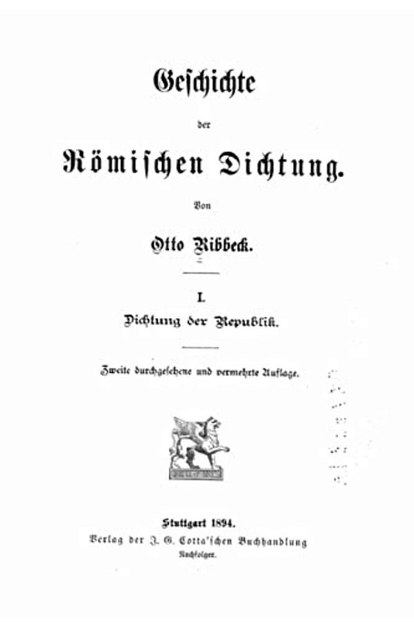 Geschichte Der Römischen Dichtung-..