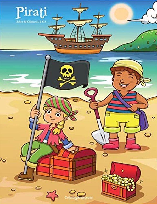 Pirati Libro Da Colorare 1, 2 & 3-..