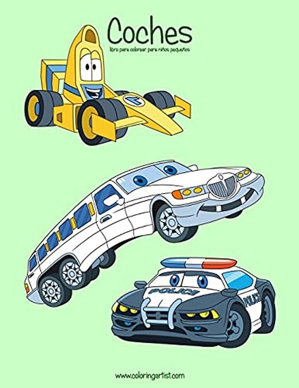 Coches Libro Para Colorear Para Niños Pequeños 1-..