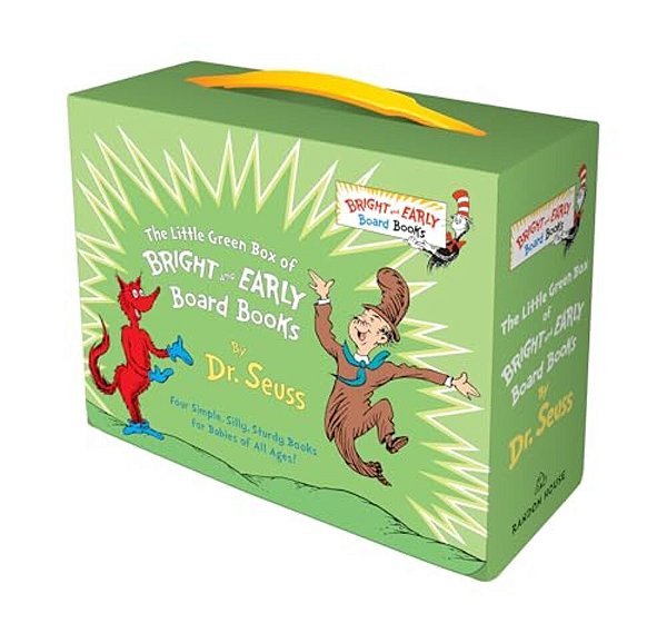 Little Green Boxed Set Of Bright And Early Board Books: Fox In Socks; Mr. Brown Can Moo! Can You?; There's A Wocket In My Pocket!; Dr. Seuss's Abc-..