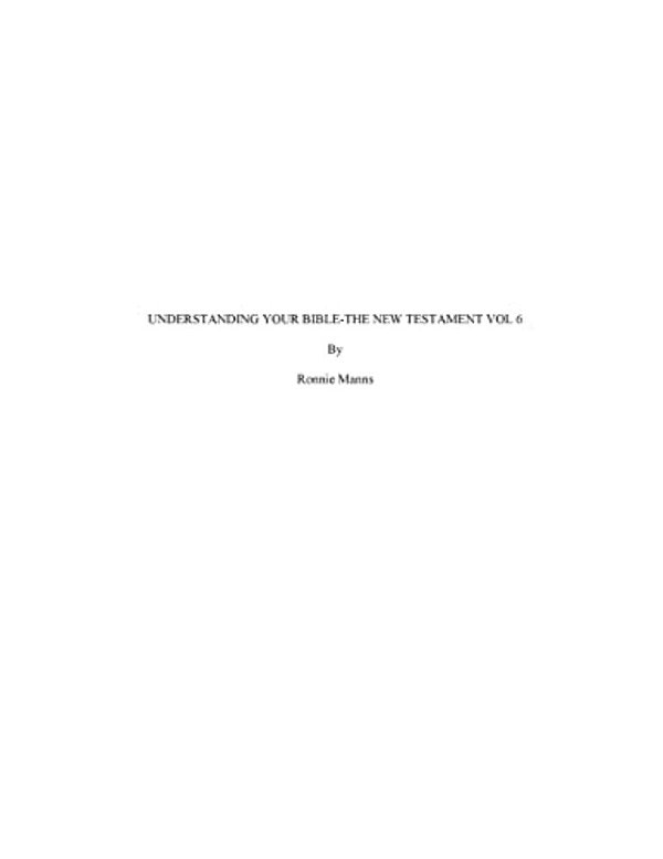 Understanding Your Bible-The New Testament-..