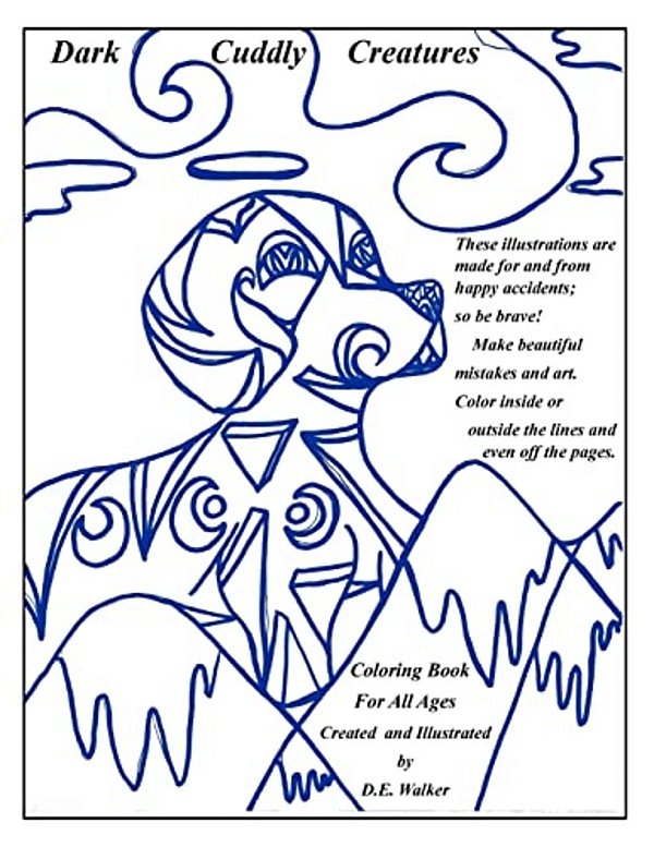 Dark Cuddly Creatures: Coloring Book-..