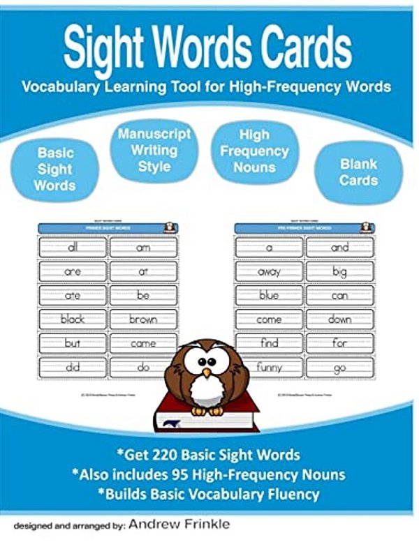 Sight Words Cards: Vocabulary Learning Tool For High-Frequency Words-..