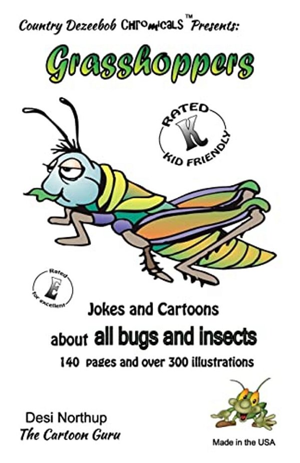 Grasshoppers -- Jokes And Cartoons: In Black + White-..