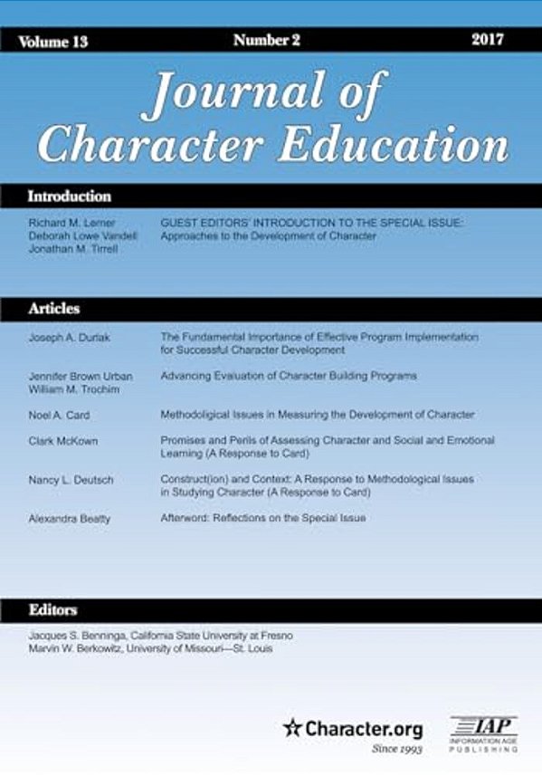 Journal Of Character Education Vol 13 Issue 2-..