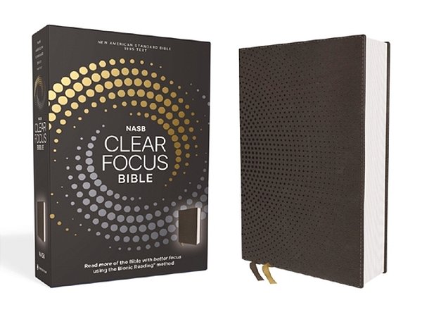 Nasb, Clear Focus Bible, Leathersoft, Charcoal Brown: Read More Of The Bible With Better Focus-..