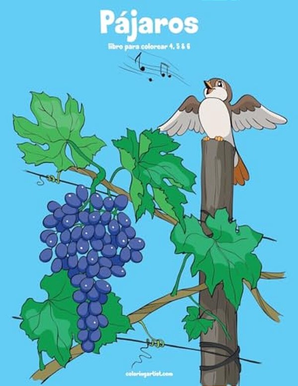 Pájaros Libro Para Colorear 4, 5 & 6-..