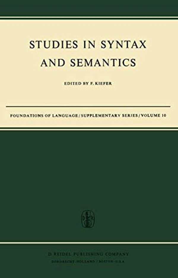 Studies In Syntax And Semantics-..