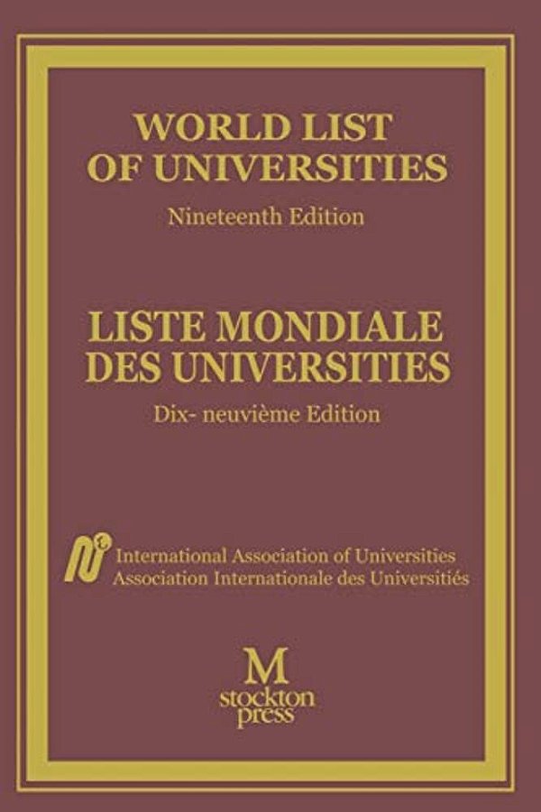 World List Of Universities/Liste Mondiale Des Universites-..