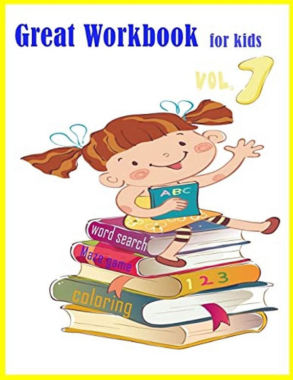 Great Workbook For Kids Word Search Maze Game Coloring: Great Workbook For Kids 4-8/Word Search Puzzles/Maze Puzzles And Coloring Combine Game, For-..