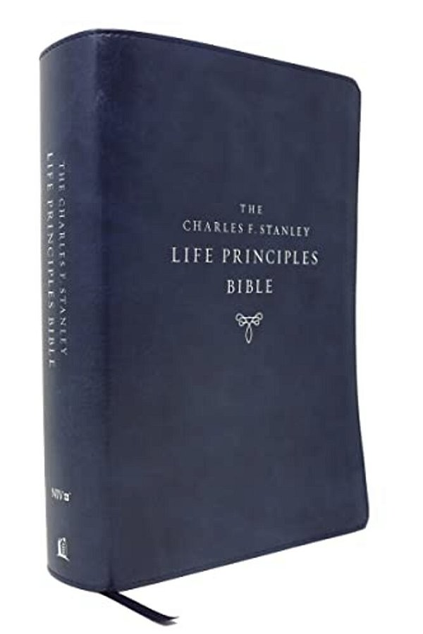 Niv, Charles F. Stanley Life Principles Bible, 2ND Edition, Leathersoft, Blue, Thumb Indexed, Comfort Print: Holy Bible, New International Version-..