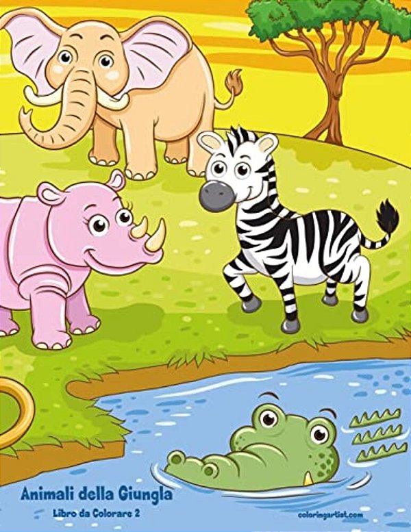 Animali Della Giungla Libro Da Colorare 2-..