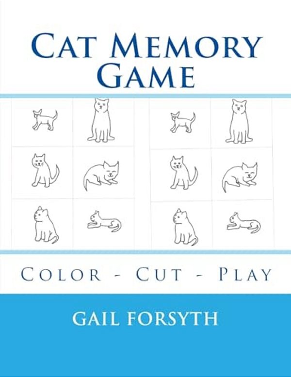 Cat Memory Game: Color - Cut - Play-..