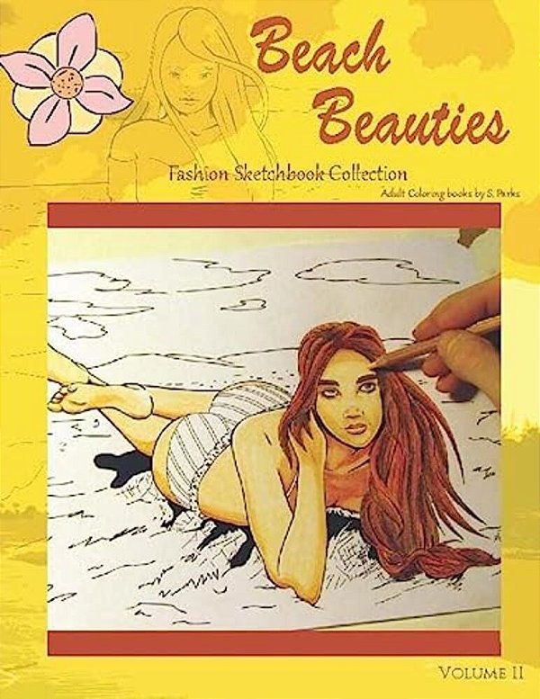 Beach Beauties: Adult Coloring Book-..