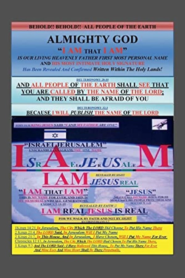 Almighty God Holy Signature: Revealed Written Within The Holy Lands-..