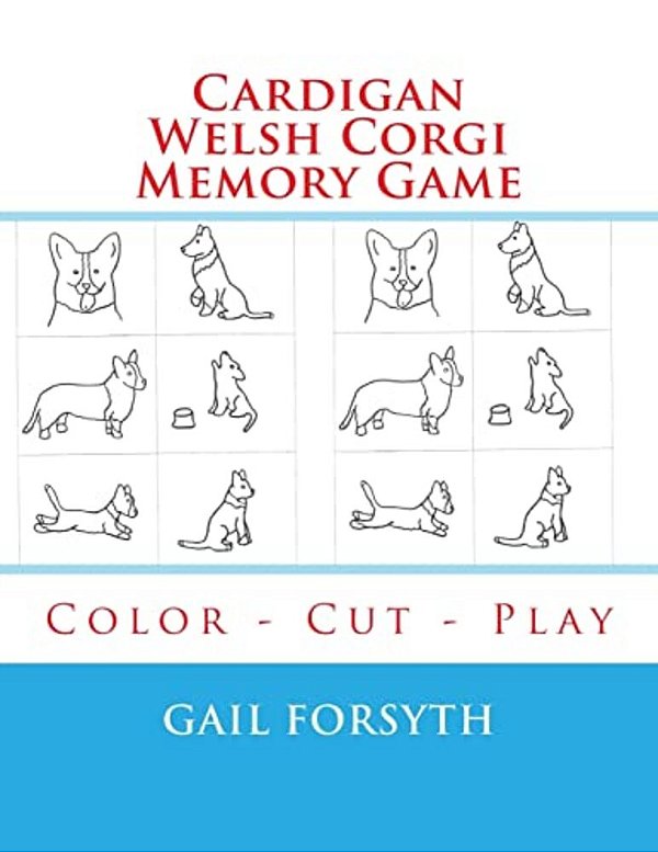 Cardigan Welsh Corgi Memory Game: Color - Cut - Play-..