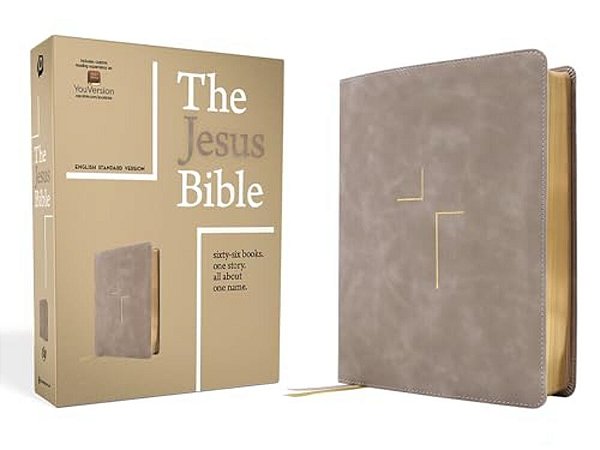 The Jesus Bible, Esv Edition, Leathersoft, Stone-..