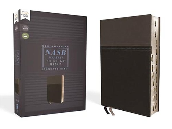 Nasb, Thinline Bible, Leathersoft, Black, Red Letter Edition, 1995 Text, Thumb Indexed, Comfort Print-..
