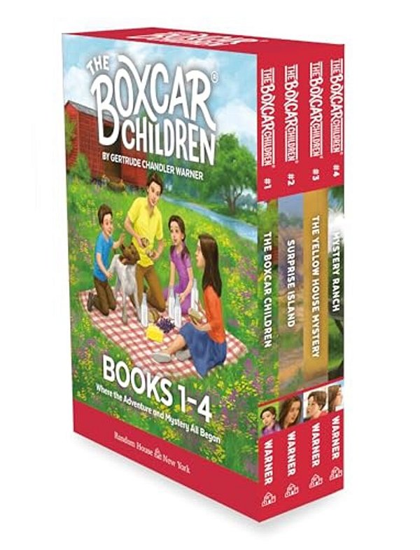 The Boxcar Children Mysteries Boxed Set 1-4: The Boxcar Children; Surprise Island; The Yellow House; Mystery Ranch-..