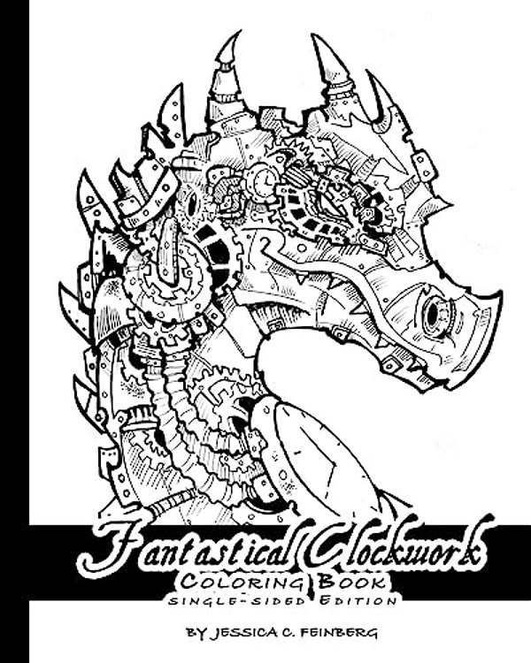 Fantastical Clockwork Coloring Book: Single Sided Edition-..