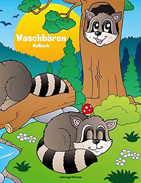 Waschbären-Malbuch 1-..