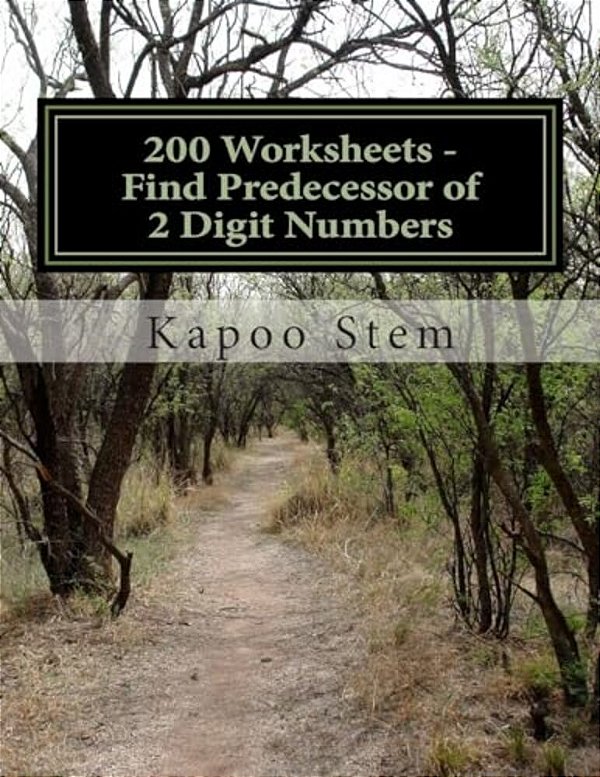 200 Worksheets - Find Predecessor Of 2 Digit Numbers: Math Practice Workbook-..