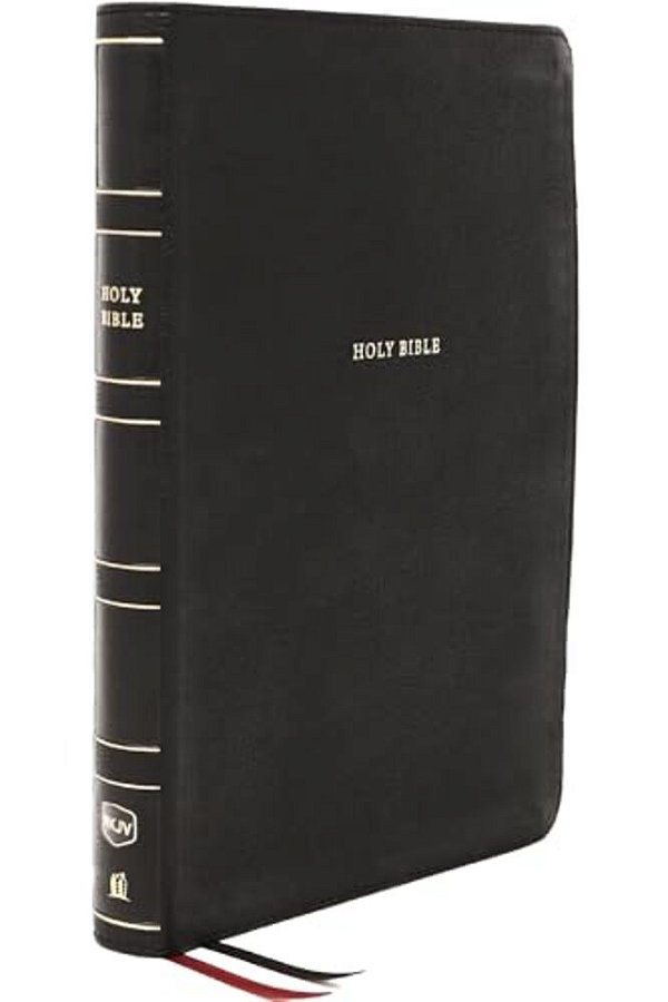 Nkjv, Thinline Reference Bible, Large Print, Leathersoft, Black, Thumb Indexed, Red Letter Edition, Comfort Print: Holy Bible, New King James Version-..
