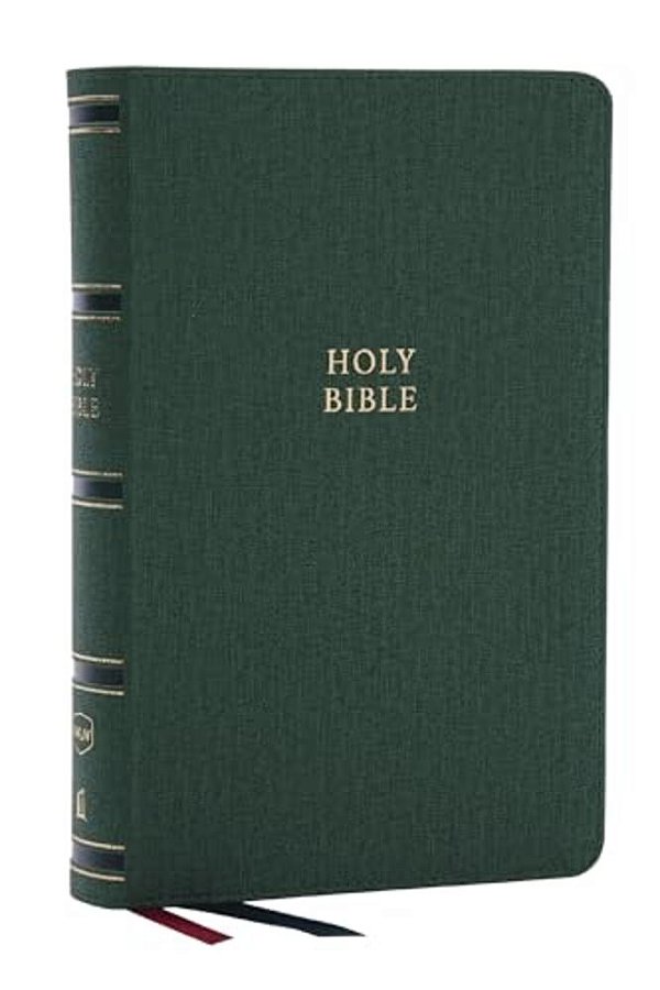 Nkjv, Single-Column Reference Bible, Verse-By-verse, Green Leathersoft, Red Letter, Comfort Print-..