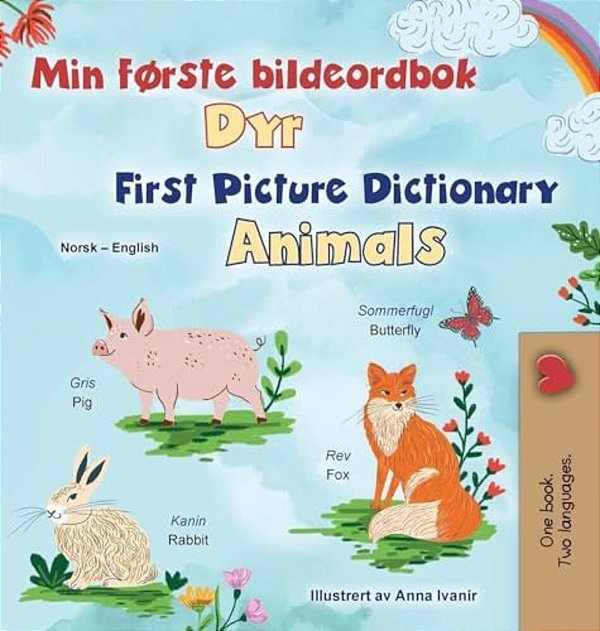 First Picture Dictionary - Animals (Norwegian English Bilingual Children's Book)-..