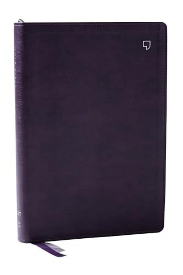 Net Bible, Large Print Thinline With Cross References, Purple Leathersoft, Comfort Print (Thumb Indexed)-..