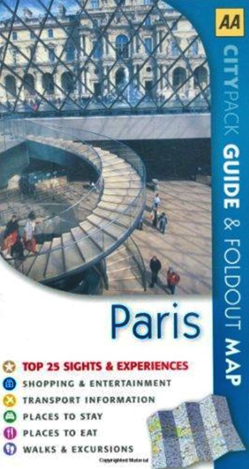 Paris - Aa City Pack Guide With Foldout Map-..