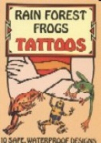 Rain Forest Frogs Tattoos - 10 Safe, Waterproof Designs-..
