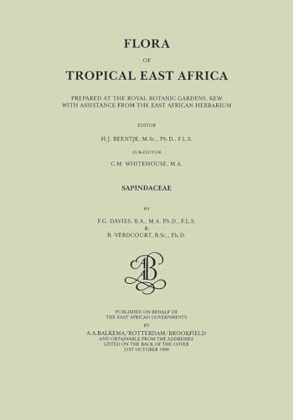 Flora Of Tropical East Africa - Sapindaceae (1998)-..
