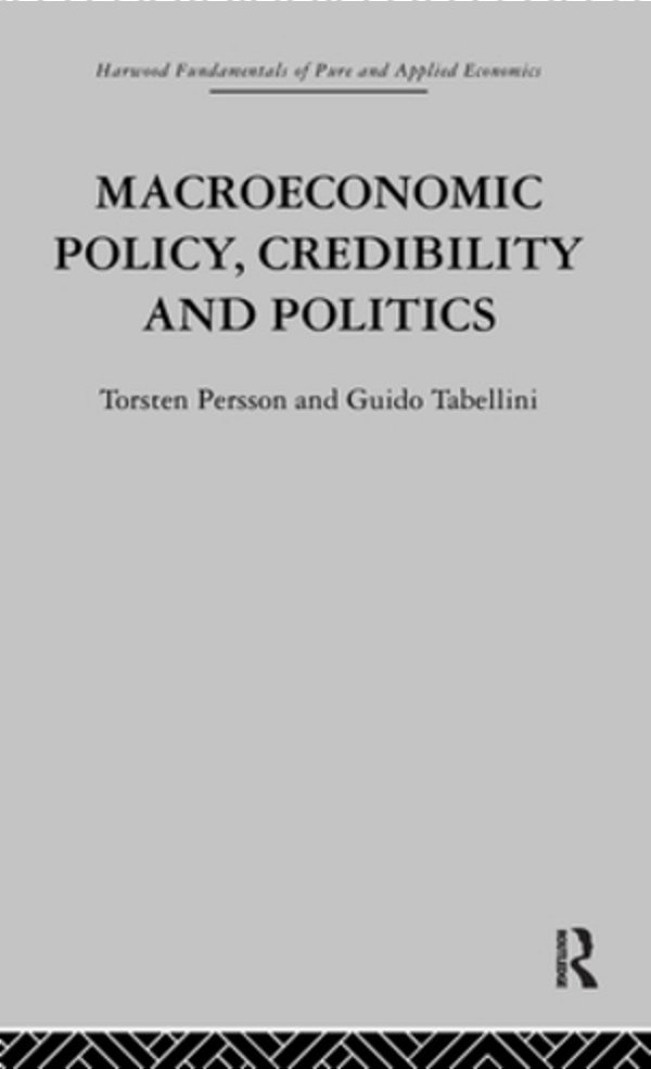 Macroeconomic Policy, Credibility And Politics-..