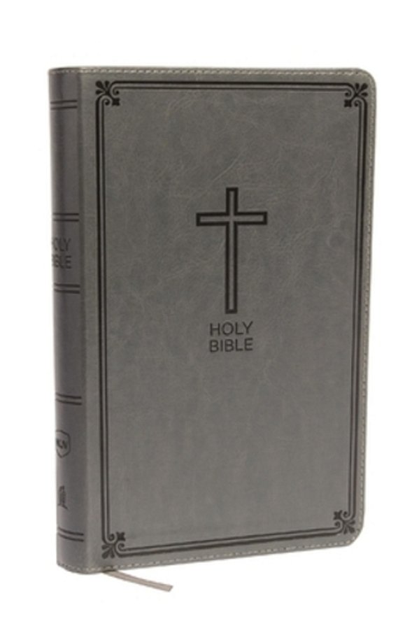 Nkjv, Deluxe Gift Bible, Imitation Leather, Gray, Red Letter Edition-..