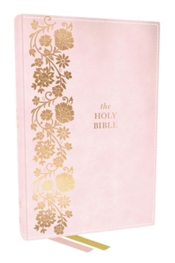 Kjv Personal Size Large Print End-Of-verse Reference Bible, Pink Leathersoft, Red Letter, Comfort Print-..
